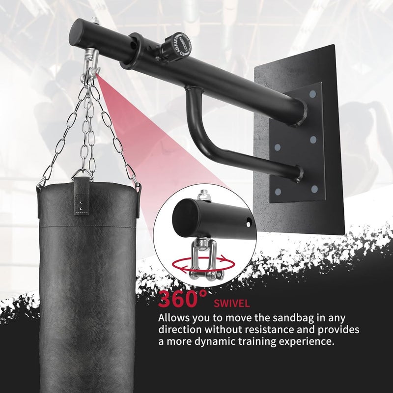 powerfeng Heavy Bag Hanger Wall Mount: Adjustable Punching Bag Hanger with 360 Swivel Rotate- Heavy Duty Boxing Bag Bracket for Home Gym - Image 2